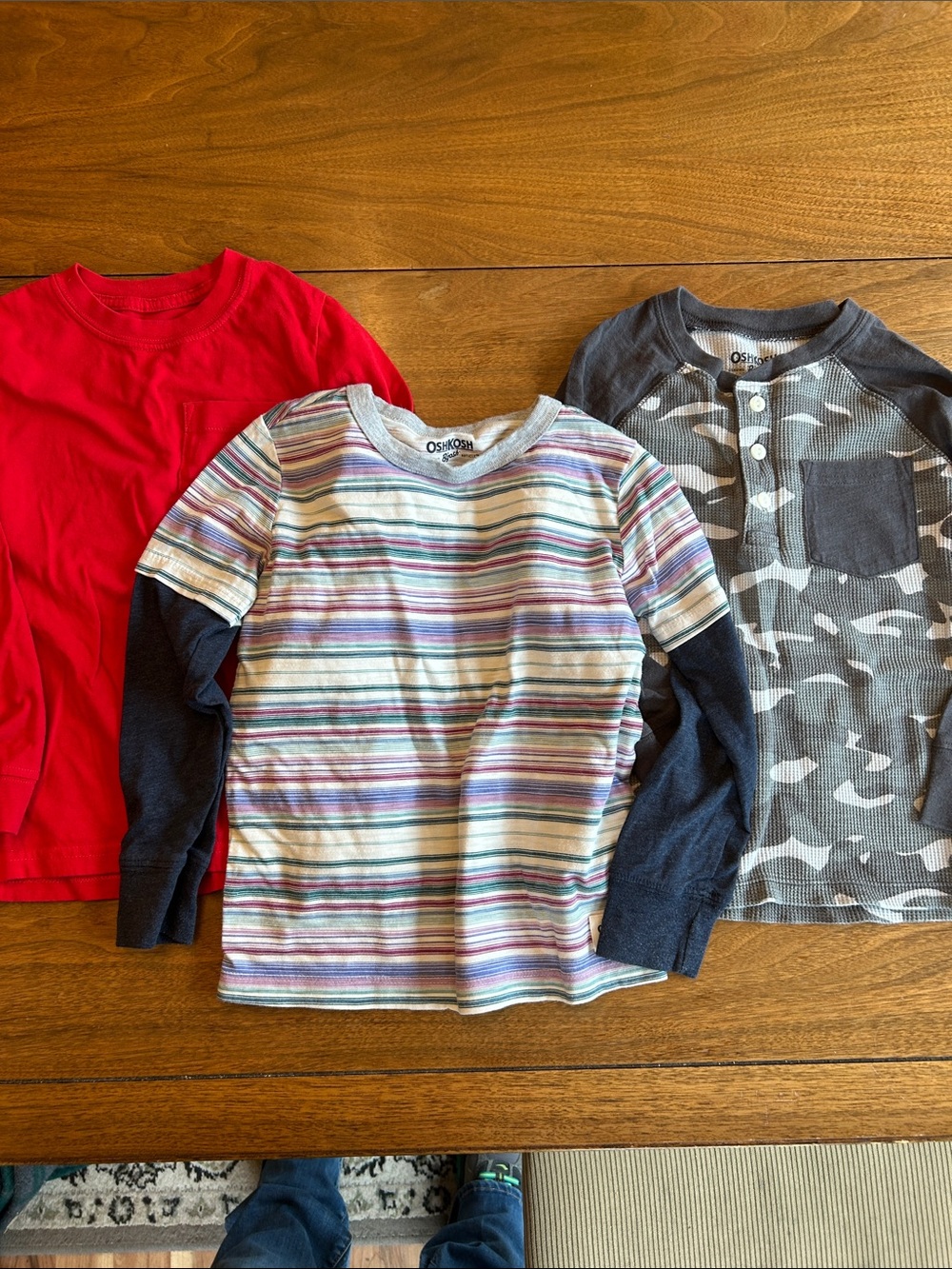 3 OshKosh and Carter’s Long Sleeve Tees size 5